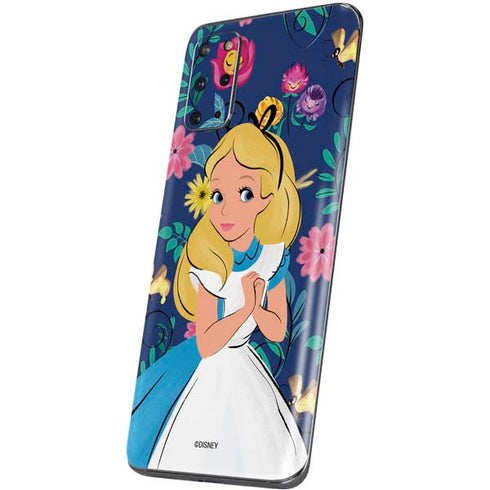 Disney Alice in Wonderland (animated) Floral Print Galaxy S20 Plus Skin